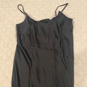 Silky spaghetti strap maxi